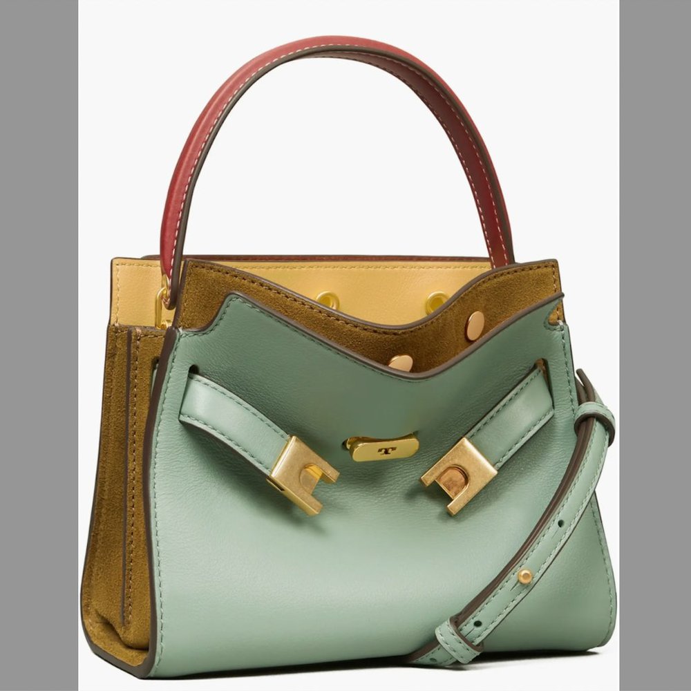 AUTHENTIC Tory Burch Lee Radziwill Petite Double Bag - Rivulet